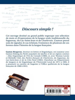 cover image of Discours simple !